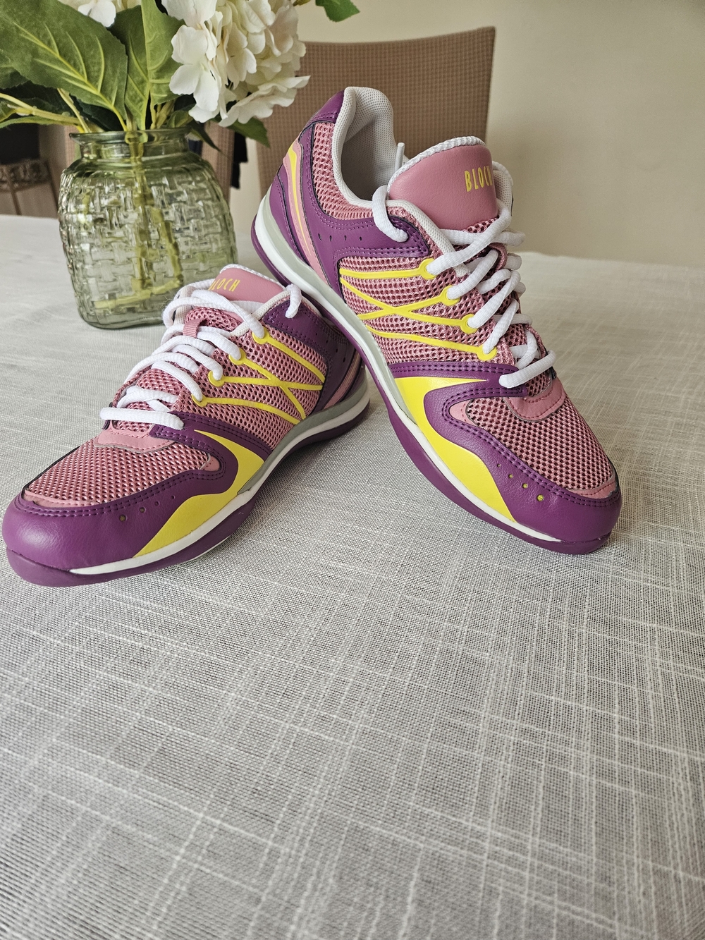 Bloch Pink, Purple & Yellow Athletic Sneakers